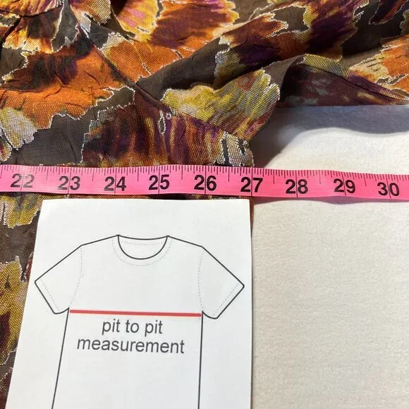 Ruby Rd Woman Plus Size 20W Abstract Print Button-Down Blouse - Picture 9 of 11